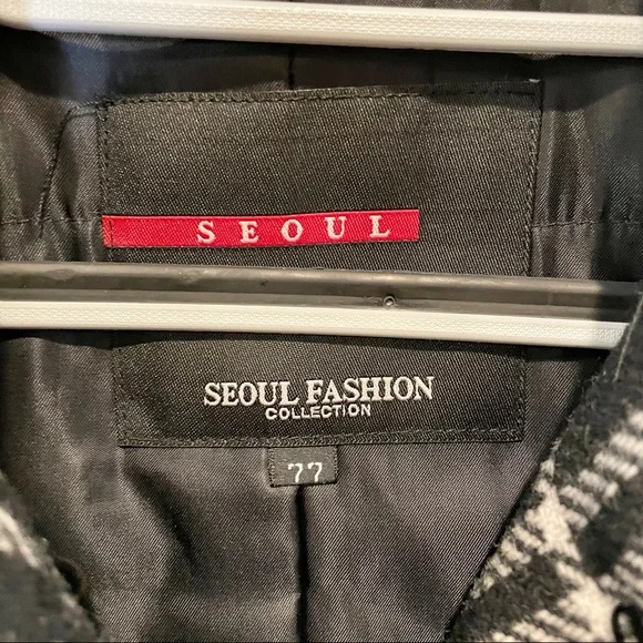 NWT Coat Black & White Plaid - Picture 6 of 11